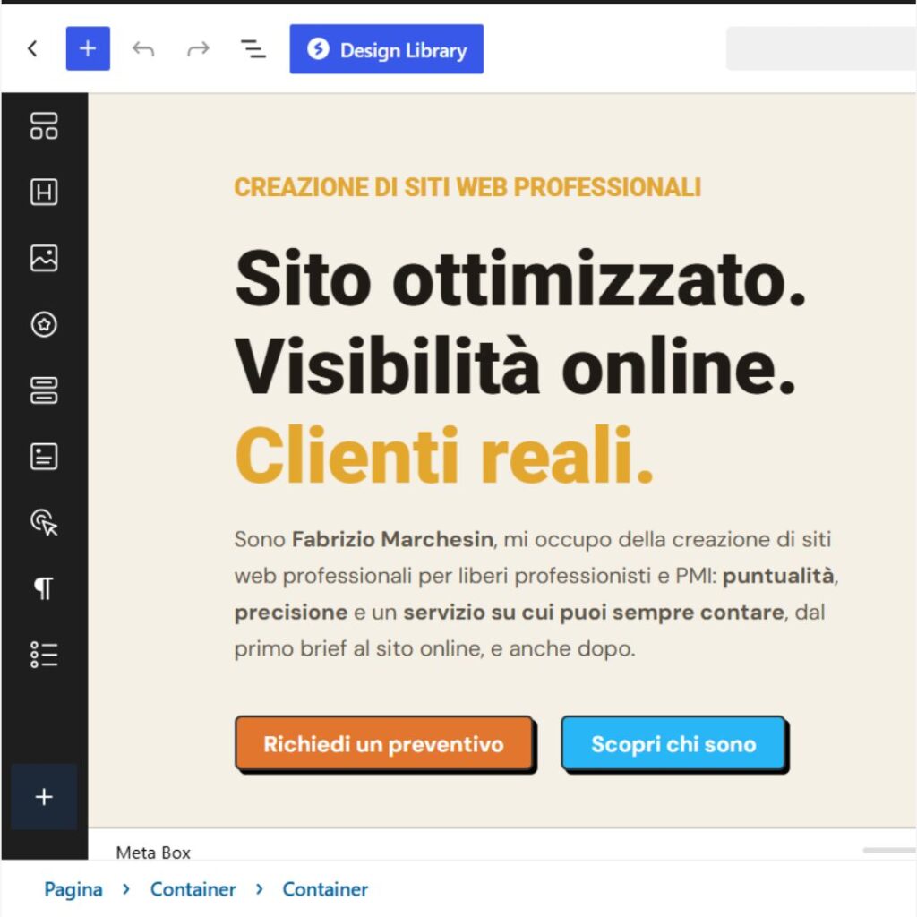 editor-wordpress-struttura-servizio Struttura di un servizio nell'editor WordPress, esempio su come scrivere la pagina servizi di un sito web